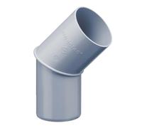 INEFA Coude de descente 45 degrés 75mm Gris - Coude de descente en PVC pour la gouttière de l'abri de jardin comme accessoire sur mesure pour l'évacuation des eaux