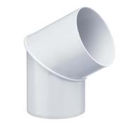 INEFA Coude de descente 60 degrés 100mm Blanc - Coude de descente en PVC pour la gouttière de l'abri de jardin comme accessoire sur mesure pour l'évacuation des eaux