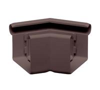 INEFA Coude de gouttière 135 degrés, rectangulaire 68mm Marron foncé | Pièce de raccordement PVC avec angle extérieur, accessoire de gouttière, bourrelet extérieur, Made in Germany