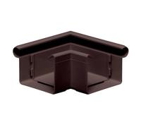 INEFA Coude de gouttière 90 degrés, rectangulaire 68mm Marron foncé PVC