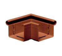 INEFA Coude de gouttière 90 degrés, rectangulaire 68mm Marron PVC