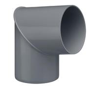 INEFA Coude de tuyau de descente 80 degrés 75mm Anthracite PVC