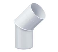 INEFA Coude Descente 45° PVC 75mm Blanc Raccord Tuyau Pluvial Montage Facile