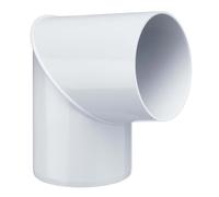 INEFA Coude Descente 80° PVC 75mm Blanc Raccord Tuyau Pluvial Montage Facile