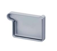 INEFA Embout de Gouttière 115mm Gauche Gris En Forme de Caisson PVC, Made in Germany