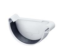 INEFA Fond Gouttière 100mm Droite PVC Blanc, Accessoires, Montage Facile