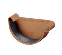 INEFA Fond Gouttière 125mm Droite PVC Marron, Accessoires, Montage Facile