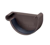 INEFA Fond Gouttière 150mm Gauche PVC Marron Foncé, Accessoires, Montage Facile