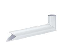 INEFA Gargouille 50mm Blanc PVC | Descente pluviale, pièce de transition tuyau de pluie, accessoire de gouttière, montage par emboîtement facile