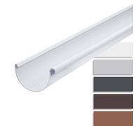 INEFA gouttière PVC demi-ronde 2 m dev. 150 mm NW150 blanche, montage par emboîtement, Made in Germany, évacuation eaux pluviales abri carport terrasse pavillon