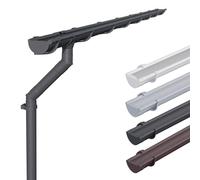 INEFA Kit de gouttière NW100 100mm PVC demi-ronde - gouttière 5m anthracite pour 1 versant - évacuation des eaux pluviales pour abri de jardin carport