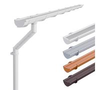 INEFA Kit de gouttière PVC NW125 / 125 mm demi-ronde blanc 8 m - gouttière descente set pour abri de jardin et carport