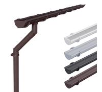 INEFA Kit gouttière plastique, demi-ronde 100mm, 3m Marron foncé