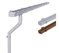 INEFA Kit gouttière plastique, rectangulaire 4m x 83mm Gris