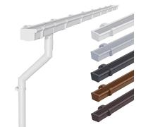 INEFA Kit gouttière PVC NW68 / 68 mm - gouttière carrée 4 m blanche - set avec descente PVC-U pour abri de jardin