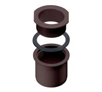 INEFA Naissance Gouttičre Filetée PVC 83/75mm, Marron Foncé, Élément Gouttičre