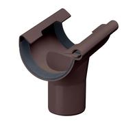 INEFA Naissance Gouttière Ronde PVC 125/100mm Marron Foncé Manchon, Made in Germany