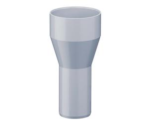 INEFA Réducteur Tuyau Descente PVC 75/50mm Gris Raccord Gouttière Étanche