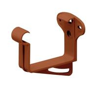 INEFA Support planche de rive/gouttière, rect. 68mm Marron | Crochet de fixation en PVC pour chéneau de pluie, alternative moderne au fer de chéneau, pour système d'évacuation des eaux.