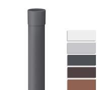 INEFA Tuyau Descente 200cm PVC 75mm Anthracite Raccord Gouttière Montage Facile