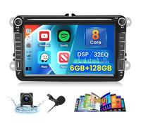 Inefala 8Core 6G+128G Autoradio pour VW Golf Polo Tiguan | Pour Passat Caddy Skoda Seat.8" Écran,CarPlay sans Fil,Android Auto,Bluetooth,GPS,WiFi,RDS/FM,SWC,Micro,Caméra de Recul