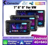 Inefala autoradio sans fil CarPlay Android Auto pour VW Volkswagen Golf 5 6 Polo Passat B6 B7 lecteur multimédia 4 + 64G WIFI GPS 8Inch with Camera