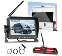 Inefala Feux de freinage sans Fil Caméra de recul pour Fiat Ducato 2006-2017/Peugeot Boxer 2006-2017/Citroën Jumper 2006-2017 avec écran 7 Pouces Vision Nocturne Infrarouge étanche BSD