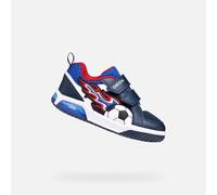 Geox J Inek Boy B Basket, Bleu Marine/Rouge, 27 EU