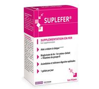 Ineldea Santé Naturelle - Suplefer - Aide À Réduire La Fatigue - Riche En Fer Et Vitamines Du Groupe B - Fer Microencapsulé Plus Biodisponible - Cure 30 Jours - Gélules Végétales