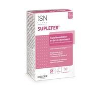 ISN - Suplefer® - Aide à réduire la fatigue - Riche en Fer et Vitamines du groupe B - Fer microencapsulé plus biodisponible - Cure 30 jours