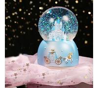 iNelihoo Boîte à Musique de Boule de Cristal avec LED Veilleuse Boule Forme Château Décoration Boîte à Musique Automatique Musique pour Enfant Automatic Toys Child Gift Christmas Anniversaire