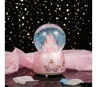 iNelihoo Boîte à Musique de Boule de Cristal avec LED Veilleuse Boule Forme Château Décoration Boîte à Musique Automatique Musique pour Enfant Automatic Toys Child Gift Christmas Anniversaire