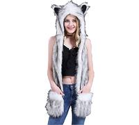 iNelihoo Chapeau Chapka Femme 3 en 1 Bonnet Echarpe Gants en Peluche Epais Bonnet Hiver Chaud en Peluche Chapeau Fille Chapka Cagoules avec Foulard et Gants Plein Air Cadeau de Noël Thermique Chapeau