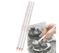 iNelihoo Crayon De Charbon De Bois Blanc 3 pièces Crayon Blanc Dessin Esquisse Professionnelle Stylo Surligné Crayons à Dessin Non Toxiques Outils Crayons pastel Carbon blanc Fournitures D'art