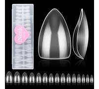 INENK Lot de 240 faux ongles larges et courts en gel professionnels conçus pour les lits d'ongles courts, petits et larges. Améliorez vos extensions d'ongles sans effort à la maison (15 tailles, 240