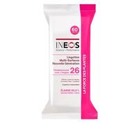 INEOS Hygienics Lingettes Multi-Surfaces, Compostables, Efficace Contre La Graisse Et Le Calcaire, Elimine 99.9% Des Virus Et Des Bactéries, Parfum Pamplemousse Rose et Tangelo x60