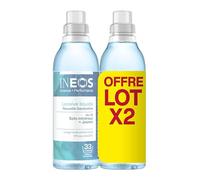 INEOS Lot de 2 Lessives Concentrées, Un Nettoyage Imbattable Grâce au pouvoir des plantes. Parfum Fraîcheur : Sels Minéraux et Jasmin (2L, 66 Lavages)