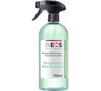 INEOS Spray Surface Multi-Surfaces Bergamote & Bois De Cedre 750 ML, Spray Désinfectant Et Néttoyant Pour Toutes Les Surfaces De La Maison, Parfum Bergamotte Et Bois De Cèdre