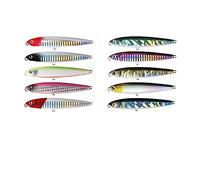 INEOUT 10 Pièces Attirail Crayon Naufrage 13g 16g 24g Méné Leurres De Pêche Appât Dur Haute Qualité Vibrant Lumière Eau Douce Eau De Mer(10 Pcs Mix 2 Hook,16g)