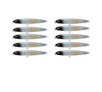 INEOUT 10 Pièces Attirail Crayon Naufrage 13g 16g 24g Méné Leurres De Pêche Appât Dur Haute Qualité Vibrant Lumière Eau Douce Eau De Mer(10 Pcs B 2 Hook,13g)