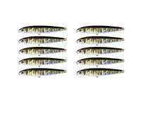 INEOUT 10 Pièces Attirail Crayon Naufrage 13g 16g 24g Méné Leurres De Pêche Appât Dur Haute Qualité Vibrant Lumière Eau Douce Eau De Mer(10 Pcs H 2 Hook,13g)