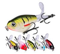INEOUT 5 Pièces 11.5g 16g 3D Topwater Pêche Leurre Popper Appât Dur Doux Rotatif Queue Attirail Pêche(16g)