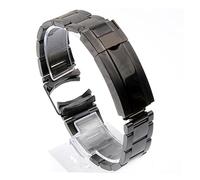 INEOUT Bracelet De Montre En Acier Inoxydable 316L Compatible Avec Rolex SUBMARINER DAYTONA Bracelet De Montre For Homme Bracelet En Métal 20 21 Mm(Black,20mm NO logo)