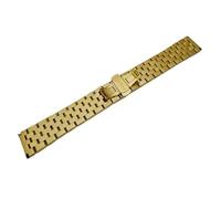 INEOUT Bracelet De Montre En Acier Inoxydable Bracelet De Montre En Métal Bracelet De Qualité Supérieure Solide Poli Bracelets Extrémité Incurvée 24mm 23m 22mm 21mm 20mm 19mm 18mm(Gold,18mm)
