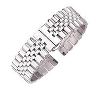 INEOUT Bracelet De Montre En Acier Inoxydable Massif Bracelet Femmes Hommes Argent Poli Bracelet De Montre 16 18 19 20 21 22mm Accessoires De Bracelet En Métal(18mm)