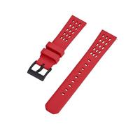 INEOUT Bracelet De Montre En Caoutchouc Fluoré À Dégagement Rapide, 20mm 22mm, Nouveau Design, Poreux, Ventilé, Bracelet De Montre En Caoutchouc FKM(Red Black,20mm)