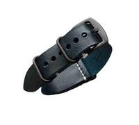 INEOUT Bracelet De Montre En Cuir 20 22 24MM Bracelet Souple En Cuir De Vachette Première Couche, Bracelet Rétro For Hommes,(Bule Brack buckle,22MM)