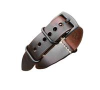 INEOUT Bracelet De Montre En Cuir 20 22 24MM Bracelet Souple En Cuir De Vachette Première Couche, Bracelet Rétro For Hommes,(Brown Brack buckle,22MM)