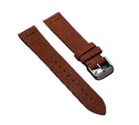 INEOUT Bracelet De Montre En Daim Fait À La Main 16 18 19 20 21 22MM Bracelet De Style Doux, Noir Mat Bleu Marron For Hommes Et Femmes(Brown,20mm)