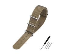 INEOUT Bracelet De Montre En Nylon Bracelet Côtelé 18mm 20mm 22mm For Remplacement Accessoires De Bracelet De Qualité Supérieure(Blonde,18mm)